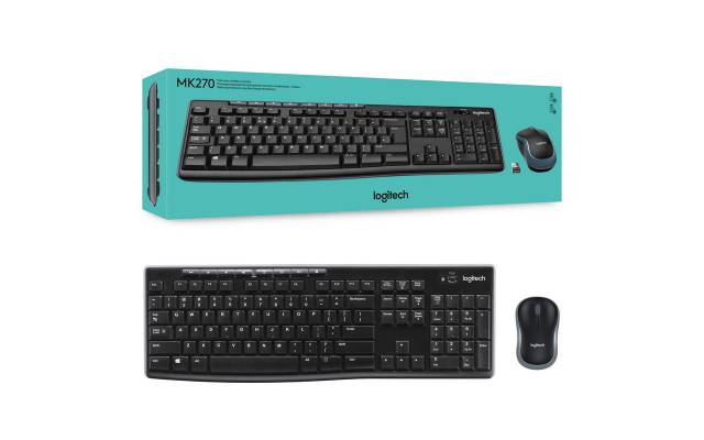 Combo Logitech MK270 teclado y mouse inalámbricos Nuevo. Modelo MK270.