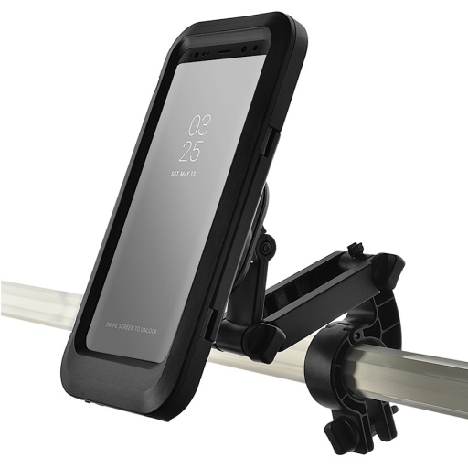SOPORTE DE CELULAR PARA MOTO BICICLETA MONOPATIN CON BRAZO ARTICULADO Y PROTECTOR DE AGUA T02346