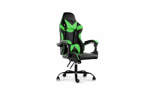 Silla Gamer Lumax ROM negro/verde Nueva. Almohadones desmontables. 
