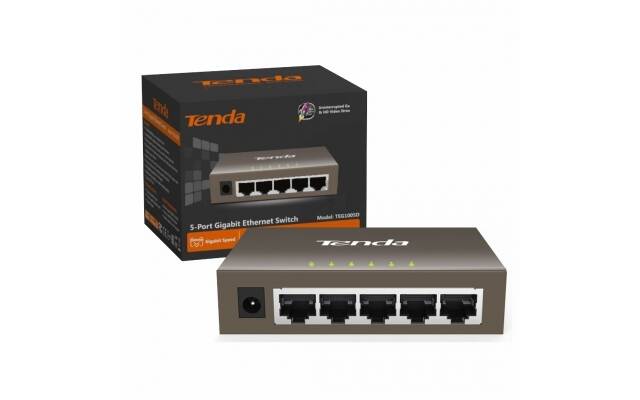 Switch Tenda 5 puertos gigabit Nuevo. Carcasa metalica. Modelo TEG1005D.