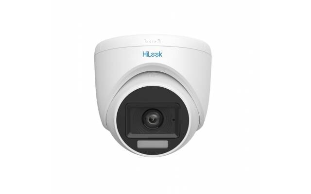 Camara HiLook THC-T129 2MP ColorVu turret Con tecnología Smart-Hybrid light. DOMO