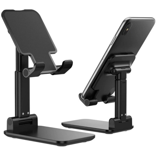 SOPORTE DE CELULAR MESA ESCRITORIO PLEGABLE Y REGULABLE EN PLASTICO UNIVERSAL CELULARES T03896