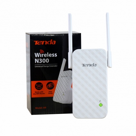 EXTENSOR DE SEÑAL WIFI TENDA 300 MBPS MODELO A9 DOBLE ANTENA