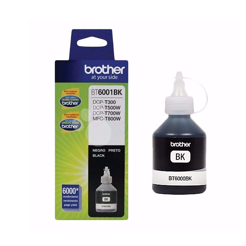 BOTELLA TINTA ORIGINAL BROTHER NEGRO BT- 6001 NEGRO