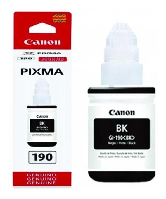 Botella Tinta Canon Original Gl-190 Negra