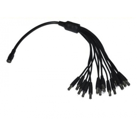 Splitter de cables de poder para camaras CCTV 1 a 16 en bolsa de nylon.