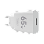 CARGADOR TREQA CH-228  1 USB  65W CARGA EXTRA RAPIDA SIN CABLE LEDSTAR